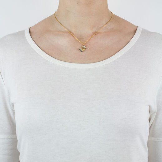 Twine and needle &lsquo;for mending things&rsquo; necklace by Alex Monroe