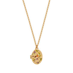 Robin and blackberry locket necklace by Fable England