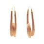 Golden knit swirl hook earrings by Milena Zu
