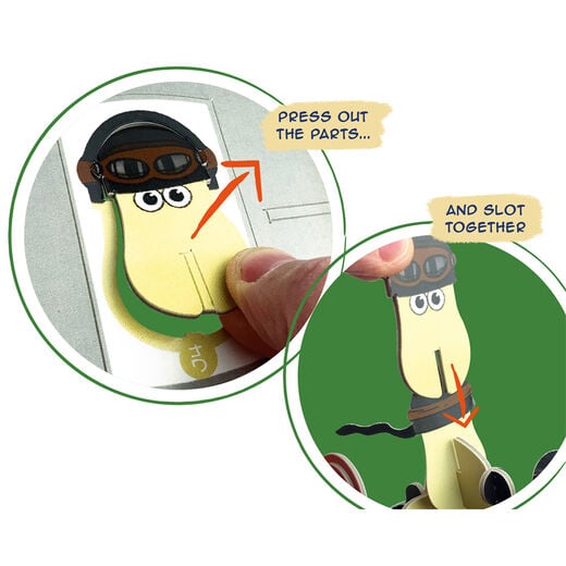 A Close Shave Gromit plane model kit