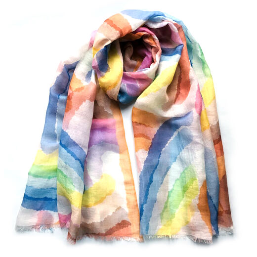 Rainbow brush scarf