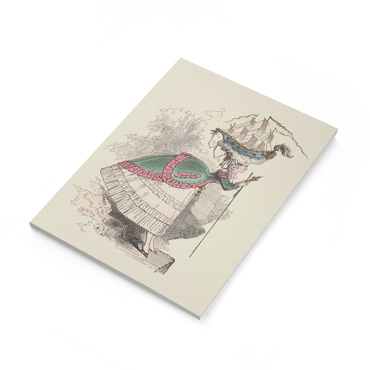 Rococo fashion A6 notebook | Stationery | V&A Shop
