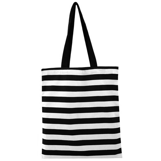 White stripe tote bag