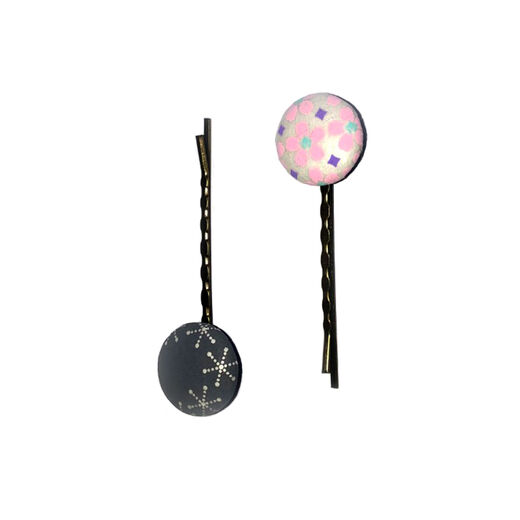 Washi paper hair pin set of two - assorted