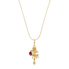 Ruby and pearl clown necklace by Ruby Jack