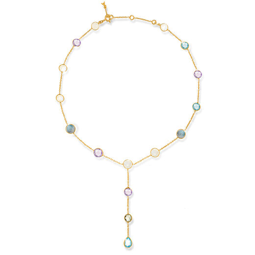 Gemstone Lariat collar by Auren