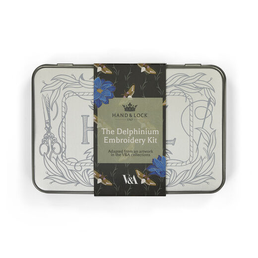 The Delphinium embroidery kit by Hand & Lock