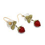 Strawberry blossom earrings by Michael Michaud