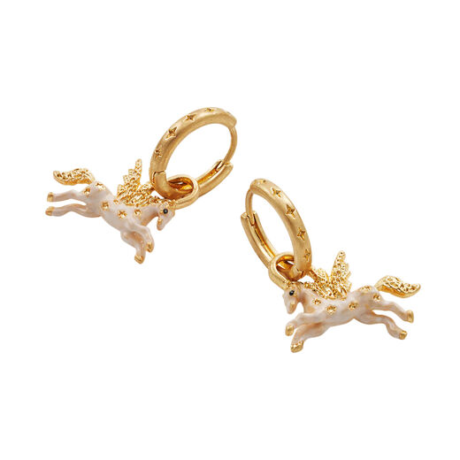 Pegasus huggie earrings by Fable England