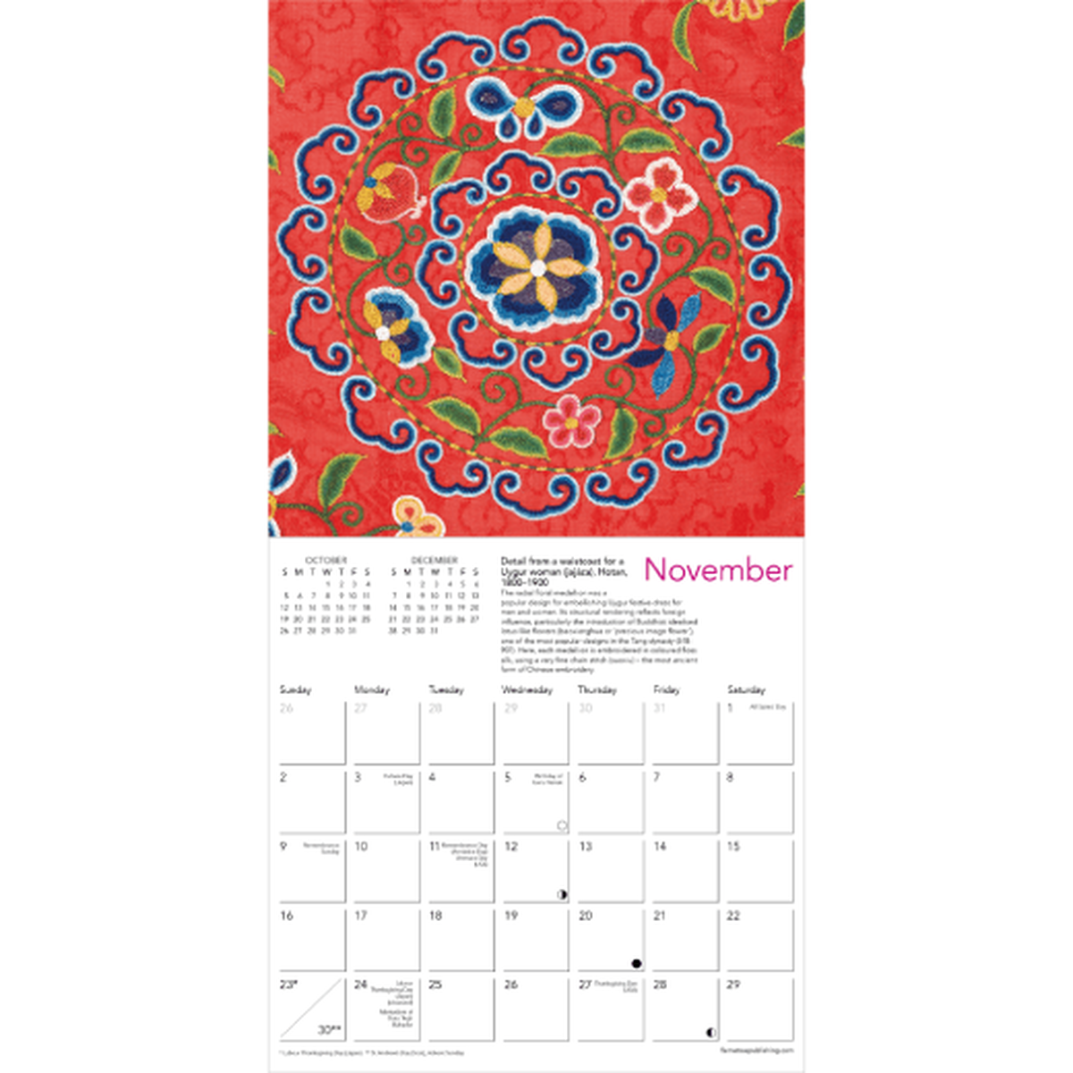 Chinese Textiles mini 2025 calendar| Calendars & diaries | V&A Shop