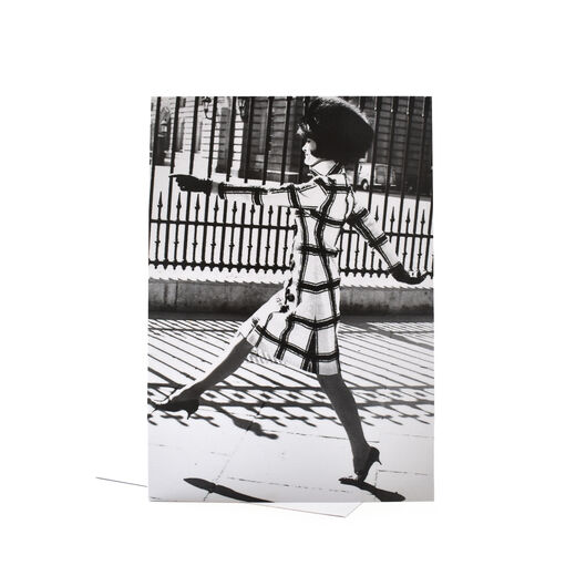 Mary Quant stealing a march greetings card
