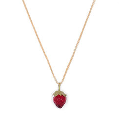 Strawberry pendant necklace by Michael Michaud