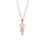 Rose quartz pendant necklace by Mirabelle