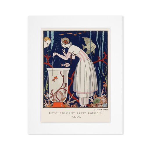 Dazzling little fish by George Barbier - 11 x 14'' mounted print