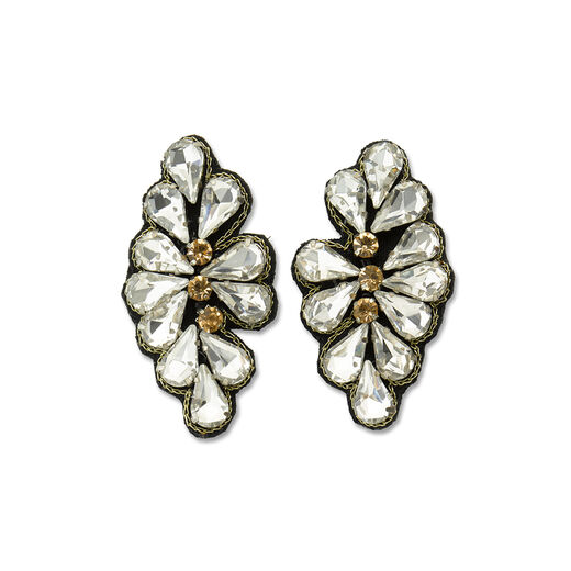 Cloud crystal stud earrings by Narratives The Line