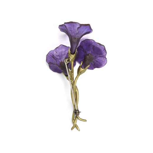 Purple petunia brooch by Michael Michaud