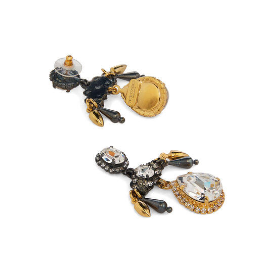 Vicky Earring Crystal drop gold and silver earrings by Vicki Sarge | Shop Jewellery ...