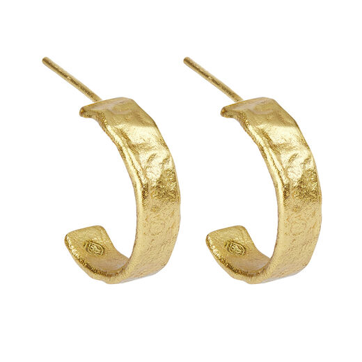 Textured hoop stud earrings by Ottoman Hands