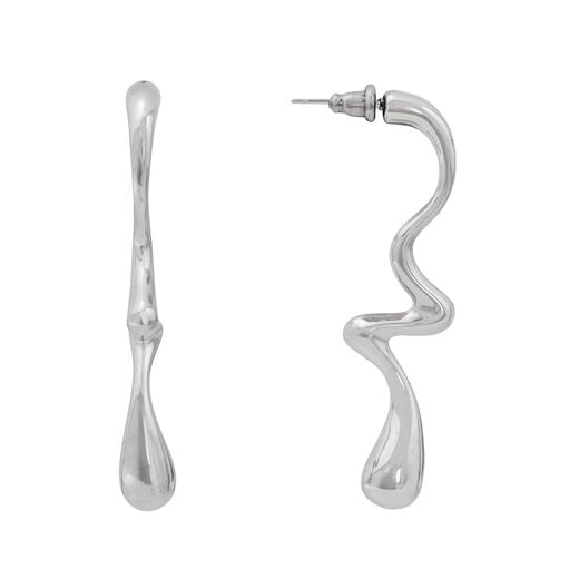 Squiggle drop earrings &ndash; silver