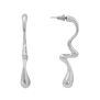 Squiggle drop earrings &ndash; silver