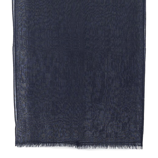 Black merino scarf by Kashmir Loom