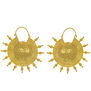Hammered sun hook earrings by Ottoman Hands