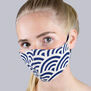 Indigo pattern face mask