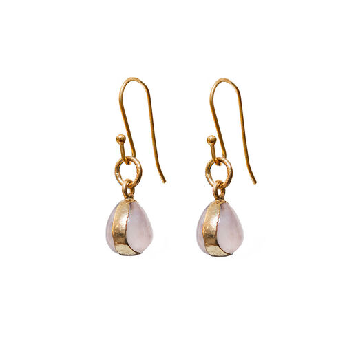 Rose quartz earrings by Mirabelle
