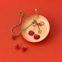 Raspberry glass beaded necklace