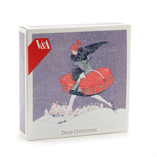Art Deco Christmas cards (pack of 20, 4 designs)