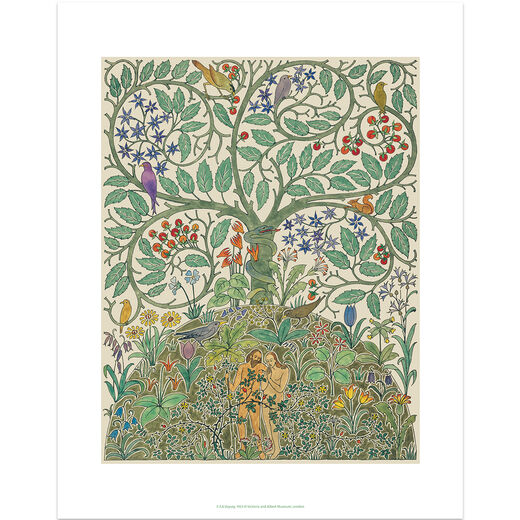 Garden of Eden textile design by C.F.A. Voysey