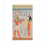 King Haremhab and goddess Hathor - 11 x 14" mounted print