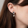 Pansy drop stud earrings by Fable England