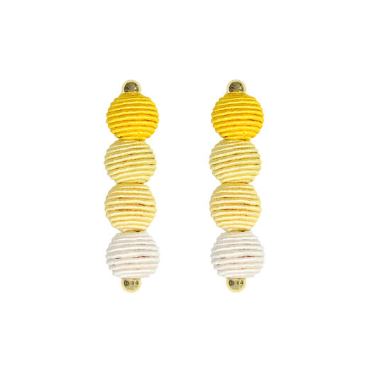 Yellow gradient drop stud earrings