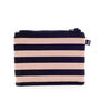 Stripe canvas pouch