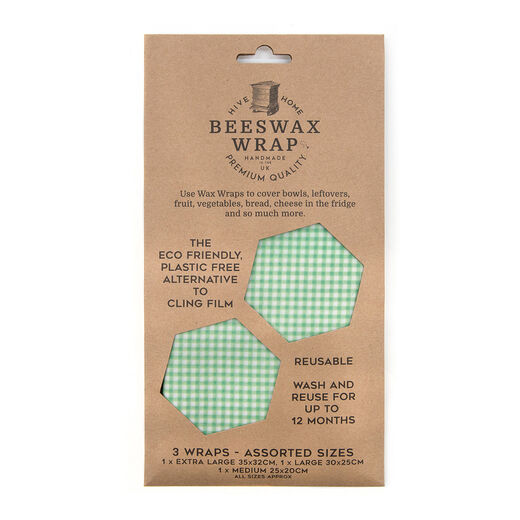 Gingham beeswax wraps - assorted