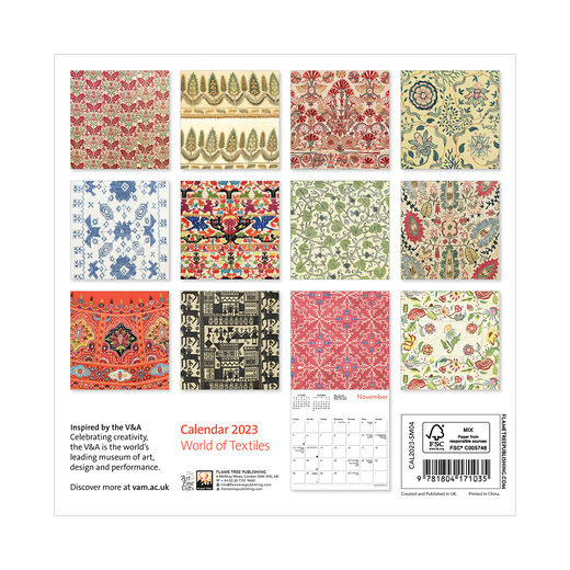 World of Textiles 2023 mini calendar