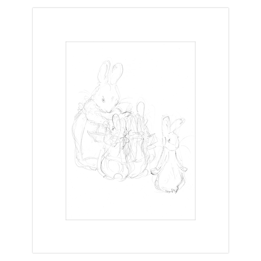 Mrs. Rabbit and Her Family by Beatrix Potter print