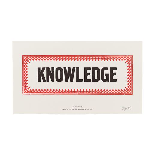 V&A Knowledge print