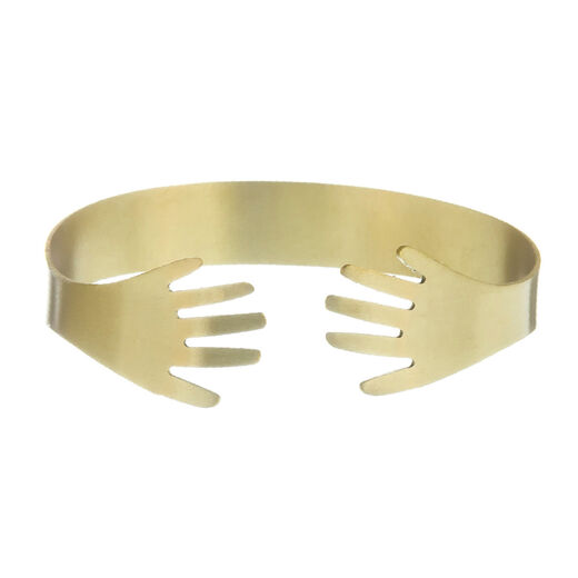 Brass hands bracelet by Sibilia
