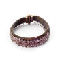 Purple beads knit bracelet by Milena Zu