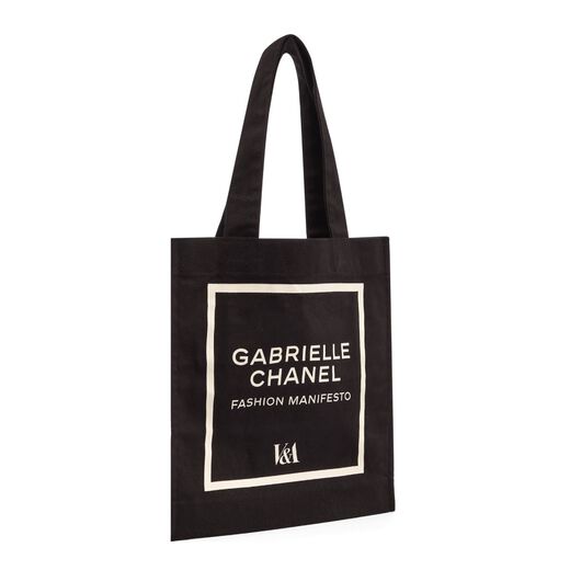 Black Cotton V&A Chanel Exhibition Tote Bag, Gabrielle Chanel. Fashion  Manifesto