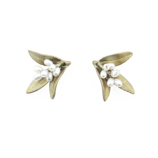 Flowering myrtle stud earrings by Michael Michaud