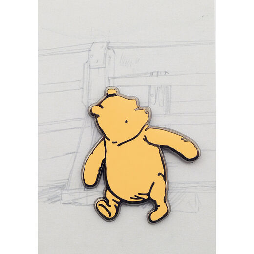 Pooh enamel badge