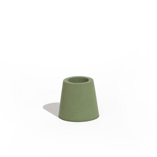 Olive green candleholder