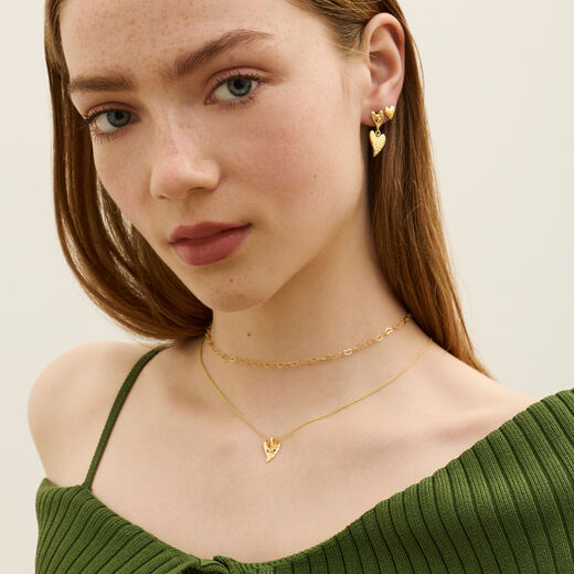 Evil eye heart stud earrings by Ottoman Hands