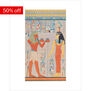 King Haremhab and goddess Hathor - 11 x 14" mounted print
