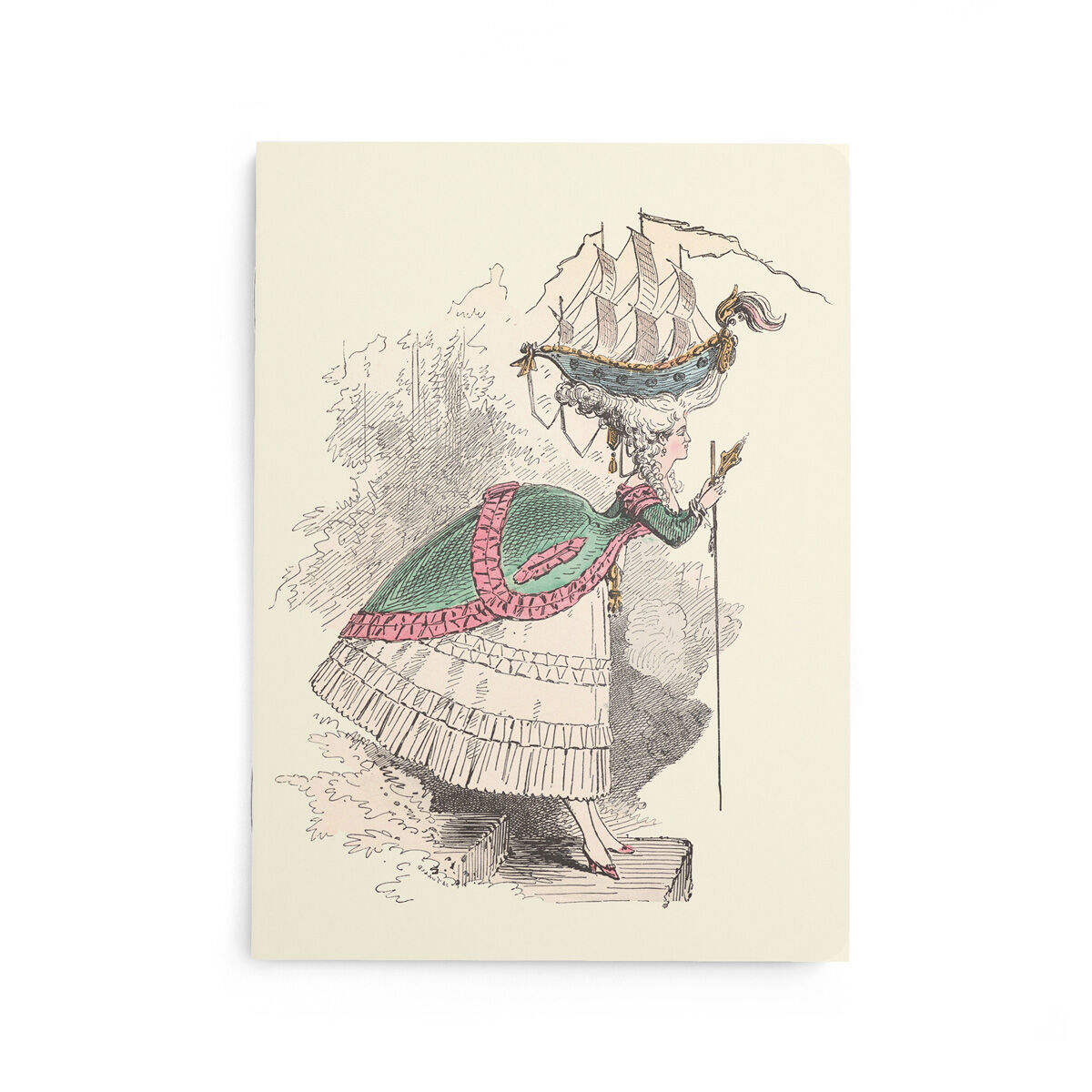 Rococo fashion A6 notebook | Stationery | V&A Shop