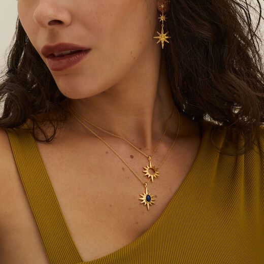 Lapis lazuli star pendant necklace by Ottoman Hands