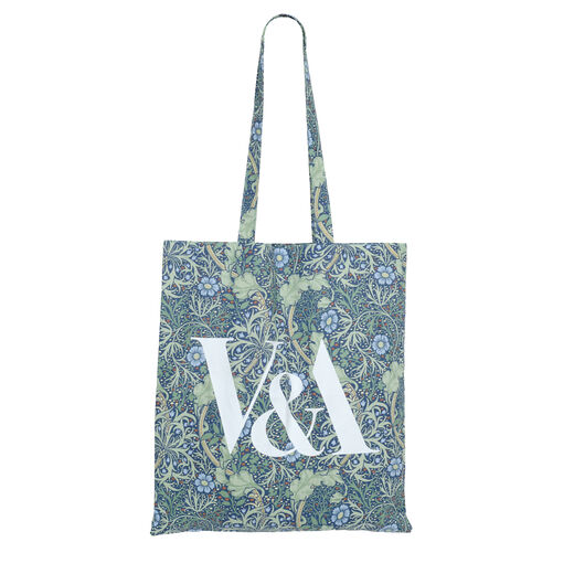 V&A Seaweed Wallpaper Design Cotton Tote Bag